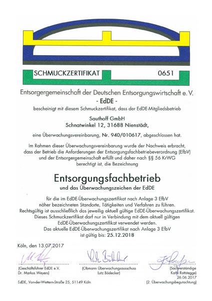 Zertifiziert nach EfB-Zertifikat